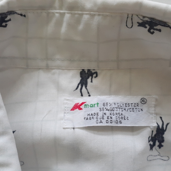 K Mart Brand Western Shirt white XL - Picture 2 of 8